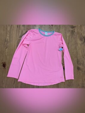 Set Athletics Girls Neon Pink Bridget Basic Quick-Dry LS Shirt NWT